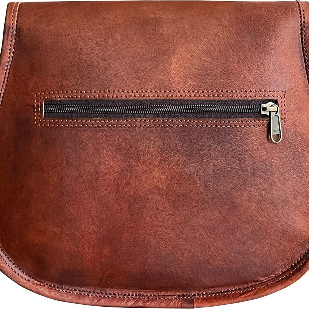 Leather Crossbody Satchel Bag for Women Vintage Purses Travel Organizer - Picture 5 of 6
